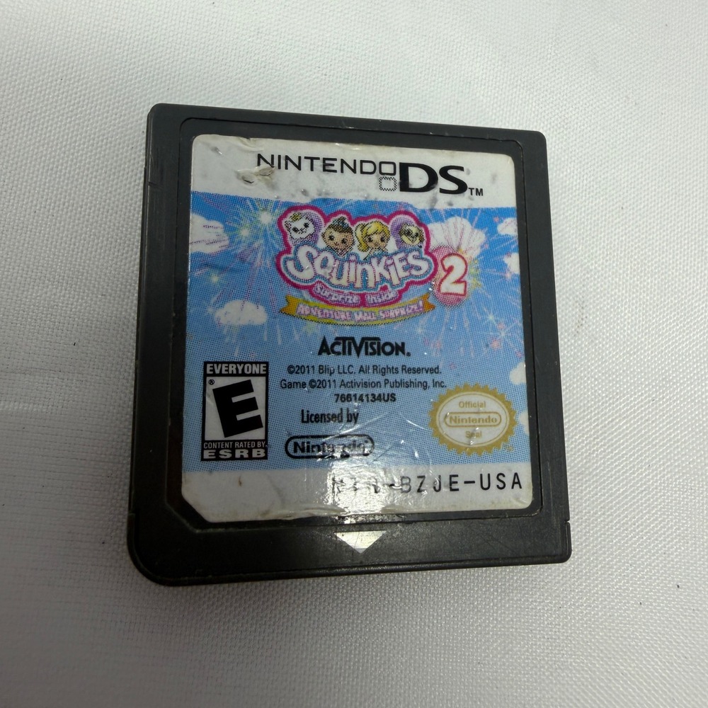 Squinkies 2 Adventure Mall Surprise Nintendo DS Game Cartridge NTR-BZJE-USA 2011